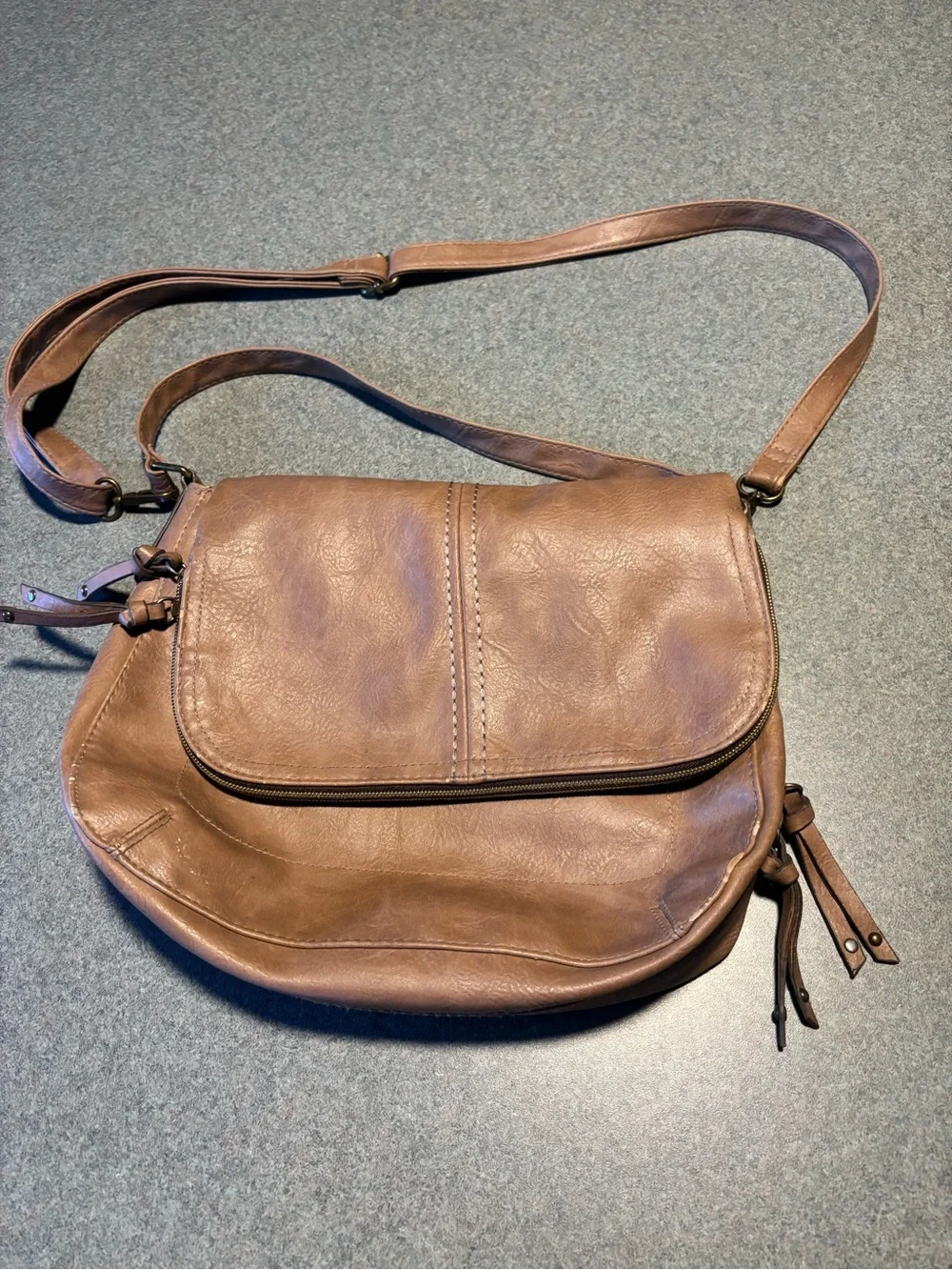 Classic Brown Leather Crossbody Bag